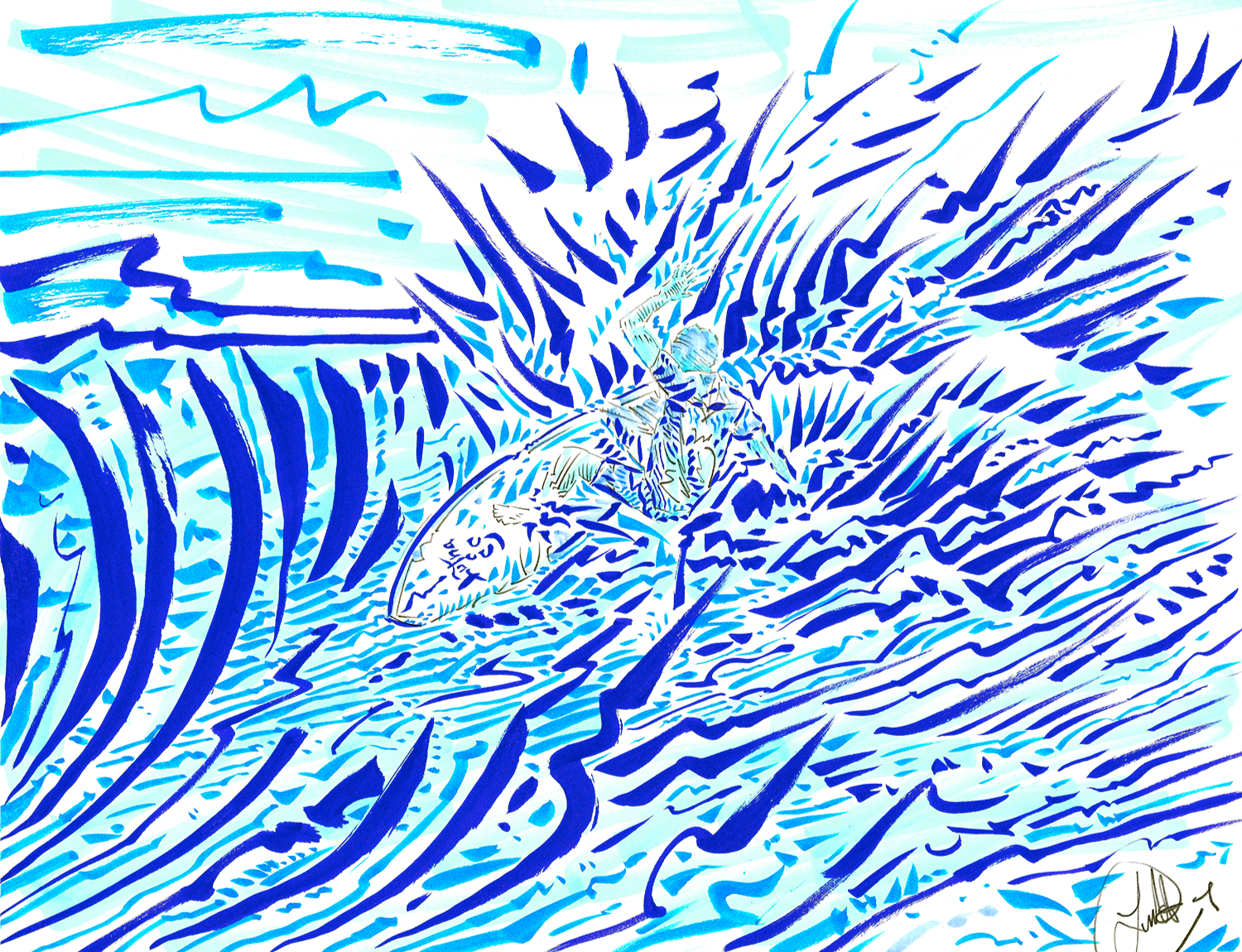 Lutha Oceania 52025 Japanese ink and brush on paper.