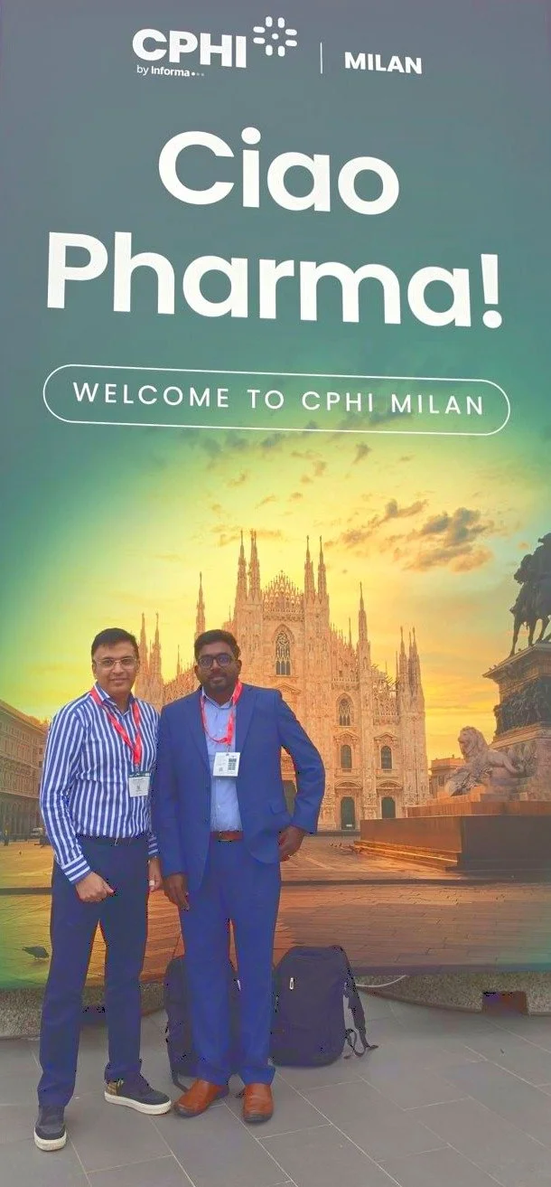 The ReForma Therapeutics team at the CPHI Milan 2026 welcome sign