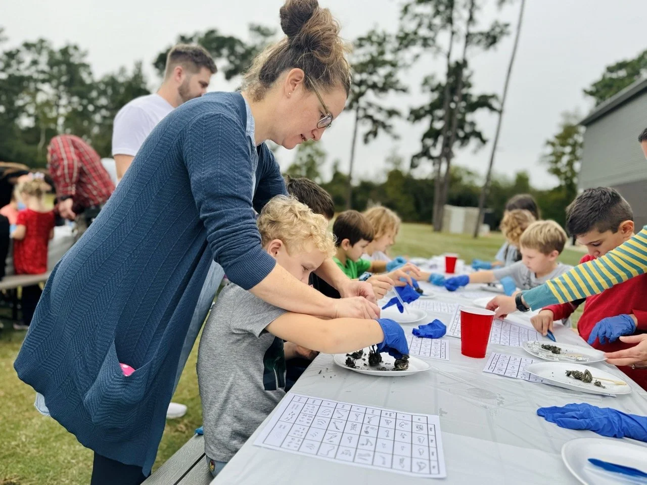 Co-op tutor family help owl pellets