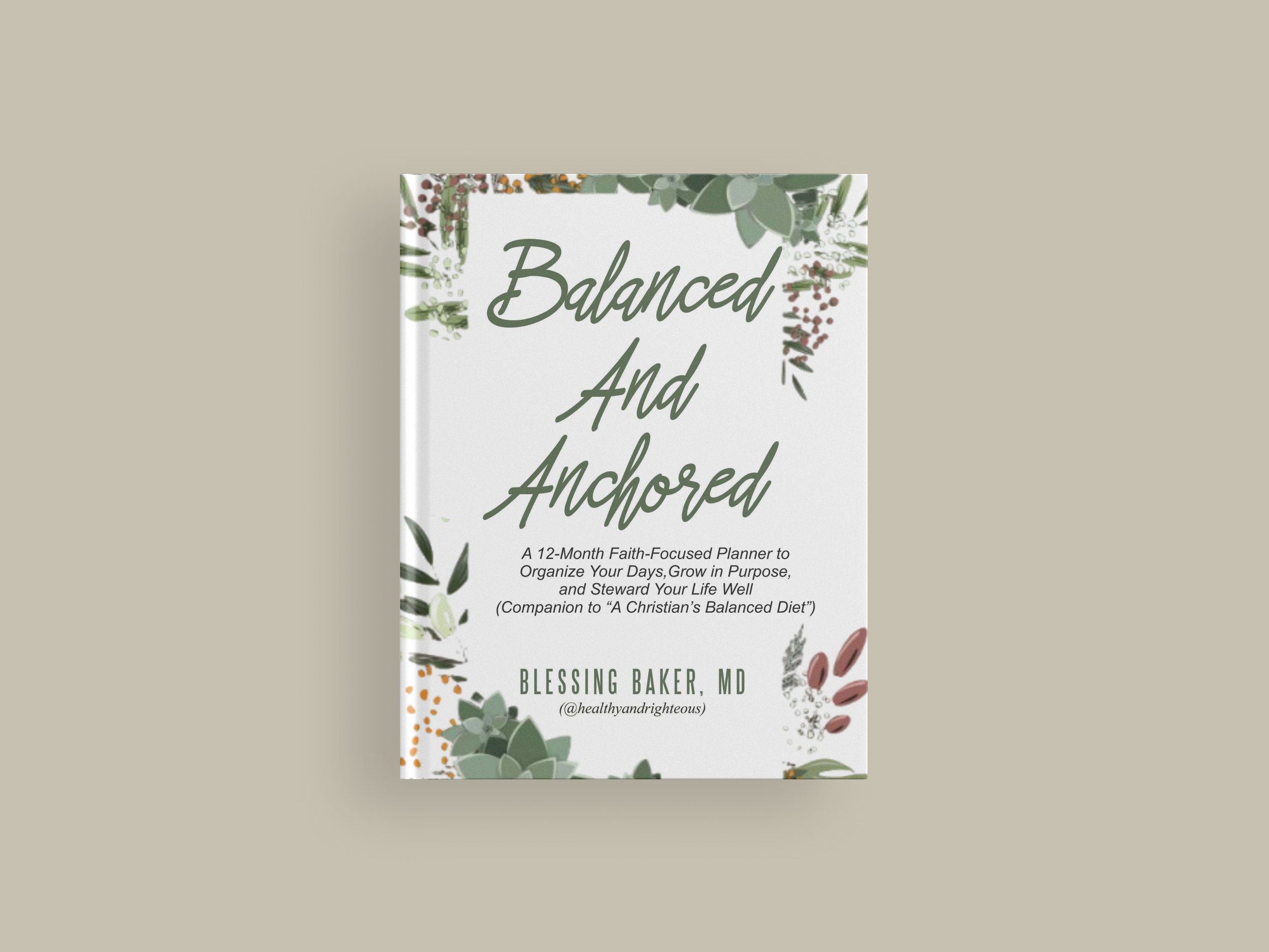 Balanced and Anchored - Faith-focused Planner (Fillable Version)