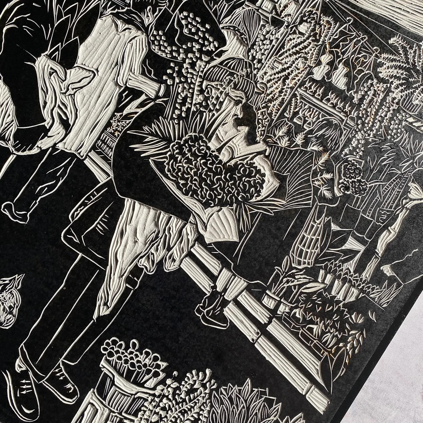 Columbia Rd Market Print
.
.
.
.
.
#BexMenziesStudio #australiancreative #printlife #linocut #earthypalette #blockprint #e17art #blockprinting #estyshop #design #earthytones #eastlondoncreative #etsy #inspiredbynature #linocutprint #linoleumprint #li