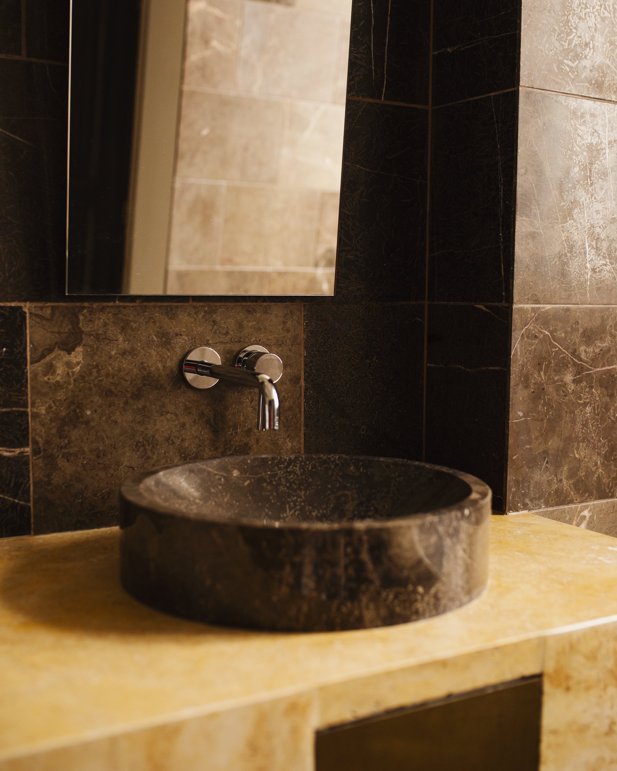 A bathroom in Hotel Pod Różą in Kraków with Pan collection Zucchetti faucets.