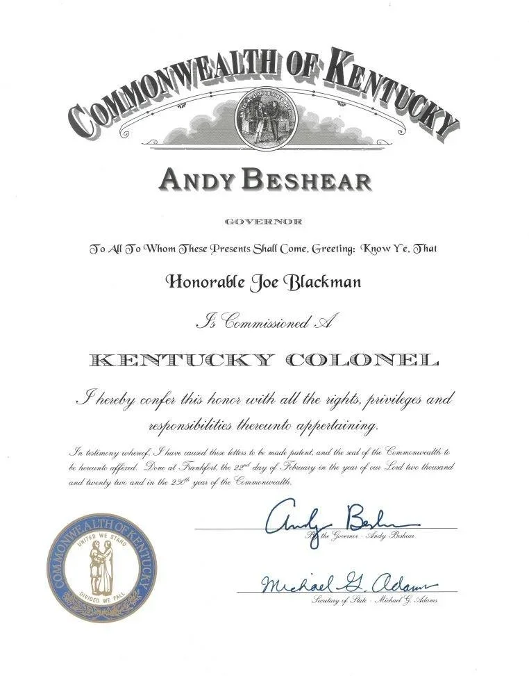 kentucky colonel award