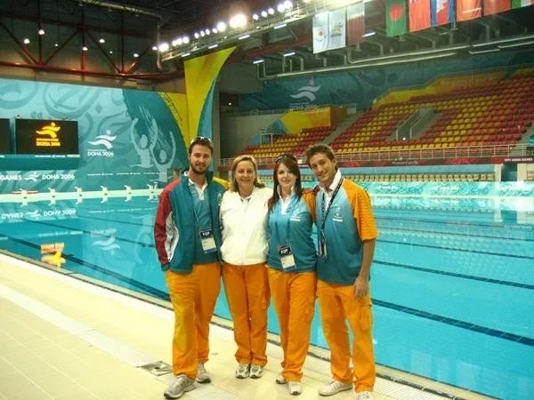 Joe Blackman at the Aquatics Events at the Asian Games Qatar