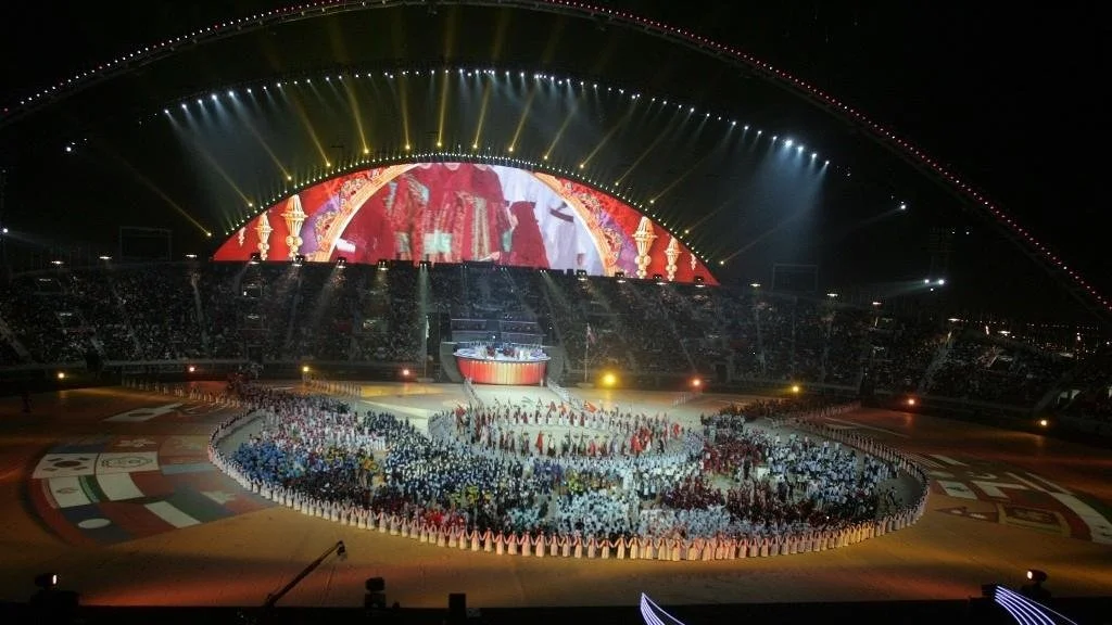 A photo of a stadium which hosted the Asian Games in Qatar