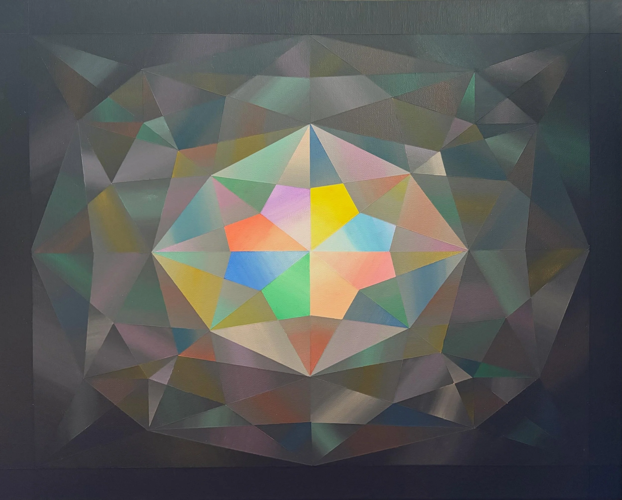 Dark Stone No. 1 on exhibition at The Art Guild October 4th-24th #geometricdesign, #geometricpattern, #art, #artist, #artcommunity,