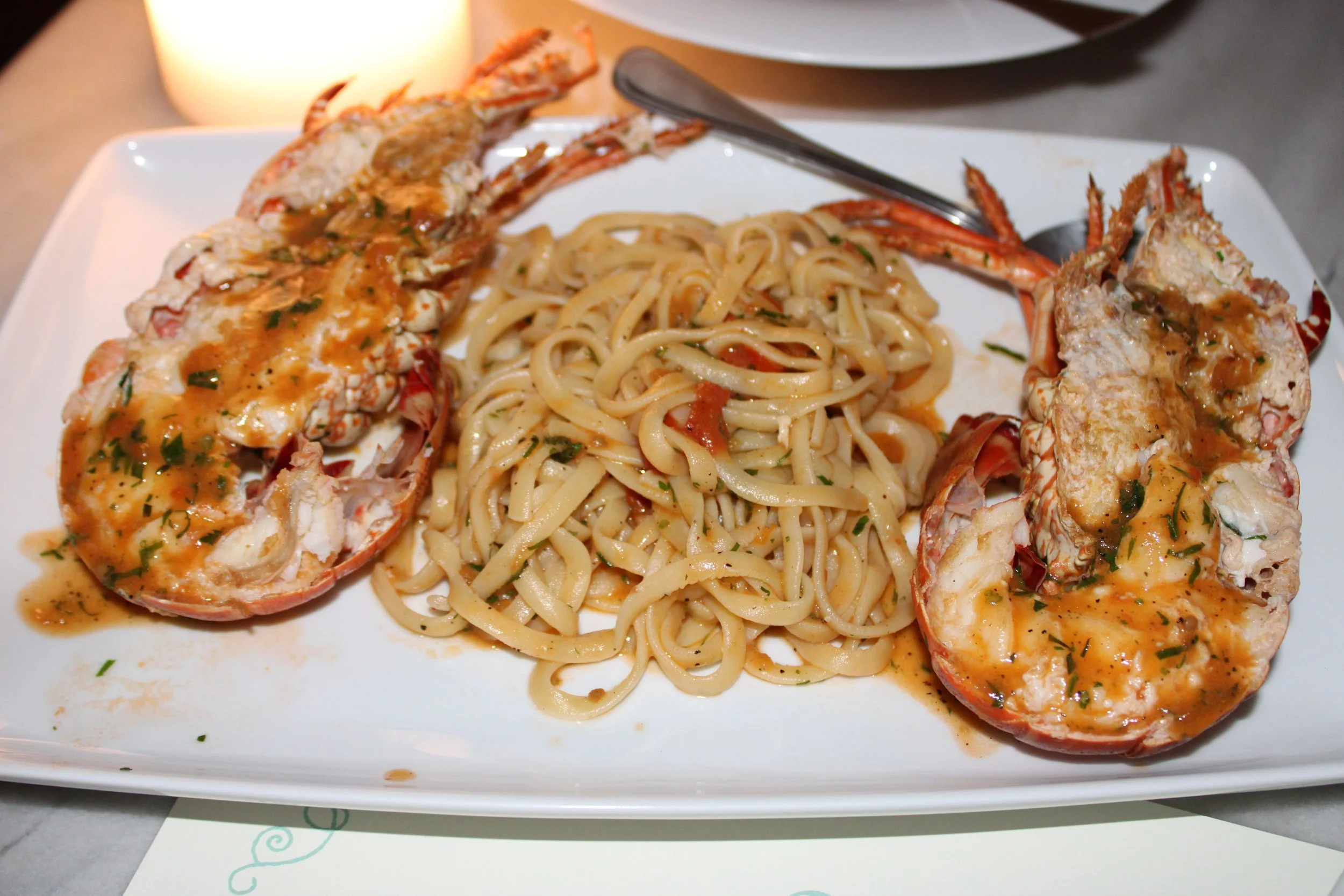 Lobster Linguine - Santorini, Greece