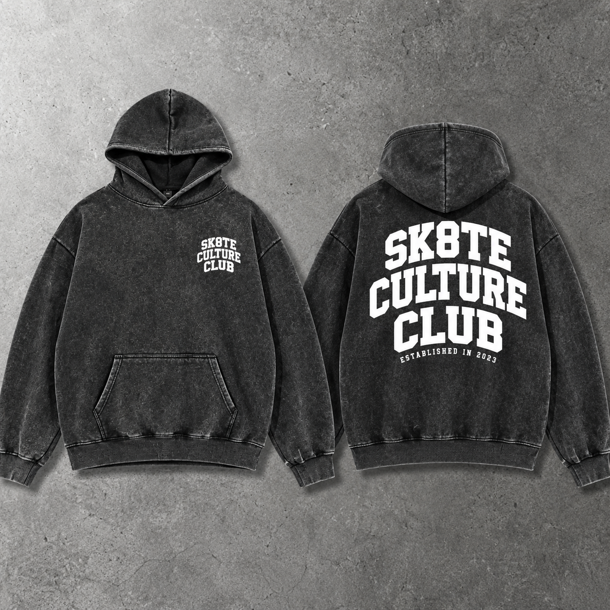 New Sk8te Culture Club Mineral Wash Hoodie