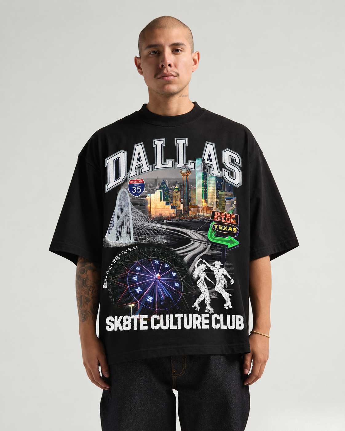 Dallas Sk8te Culture Club Oversized Tee