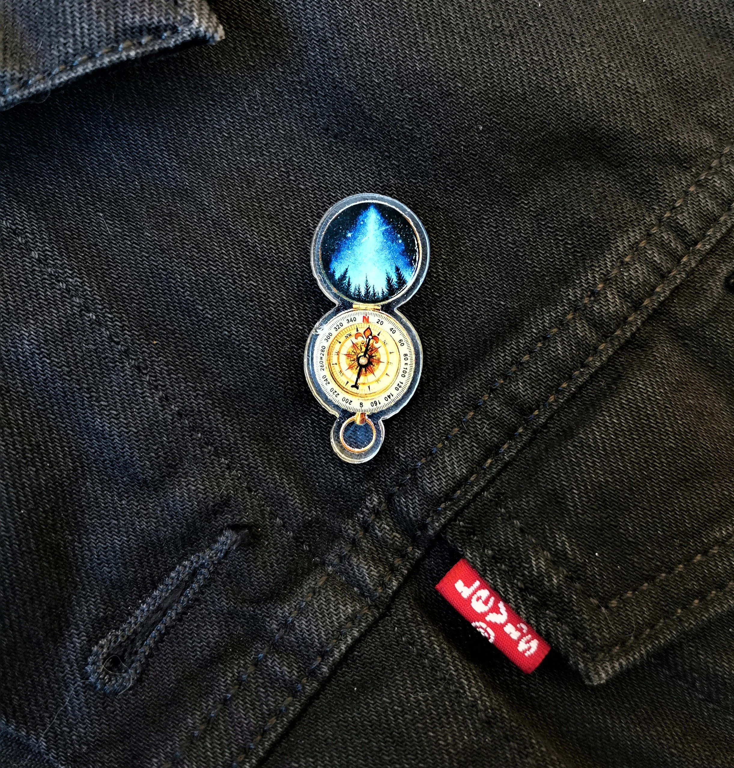 Compass Acrylic Pins