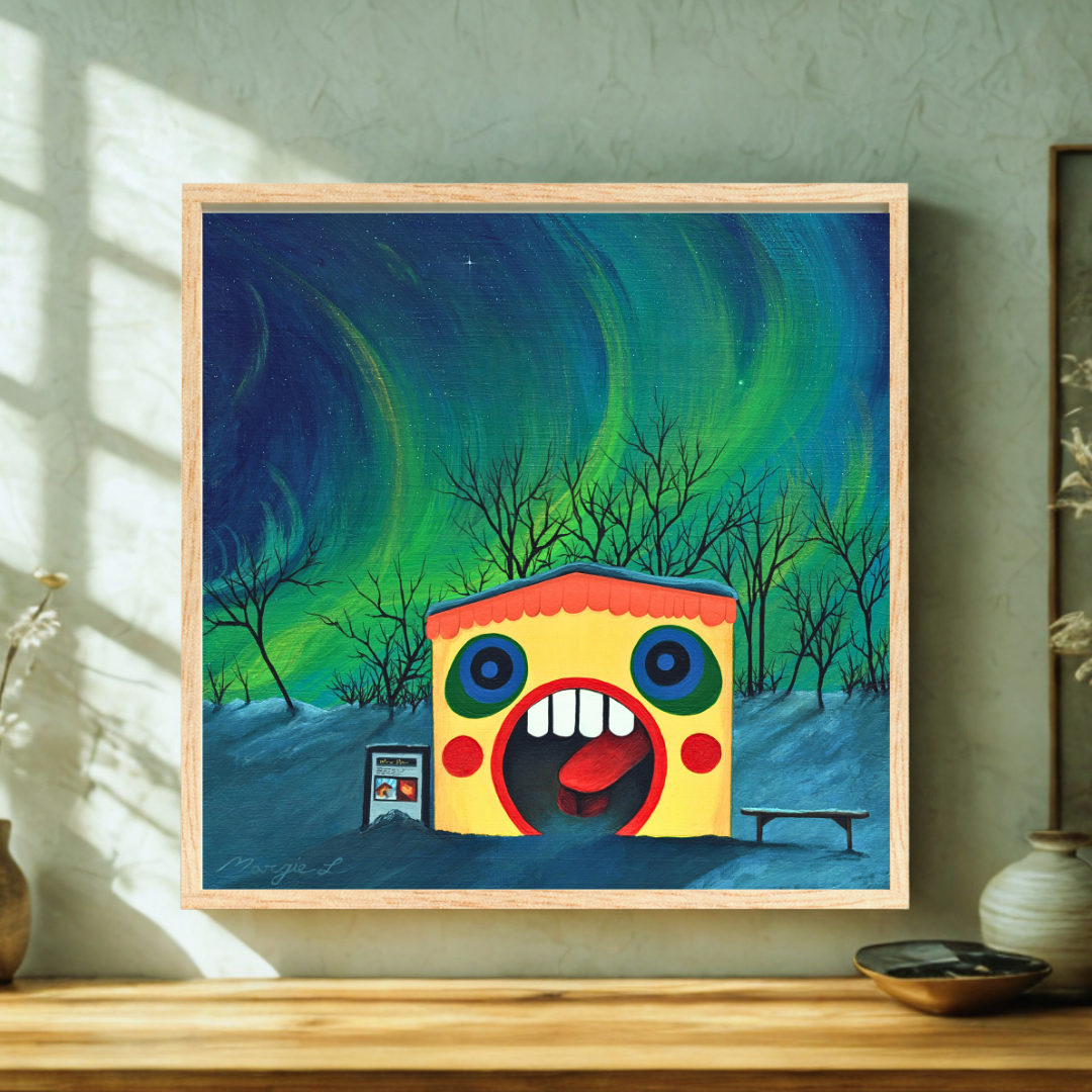 Huttie Art Print, 8x8 Inch