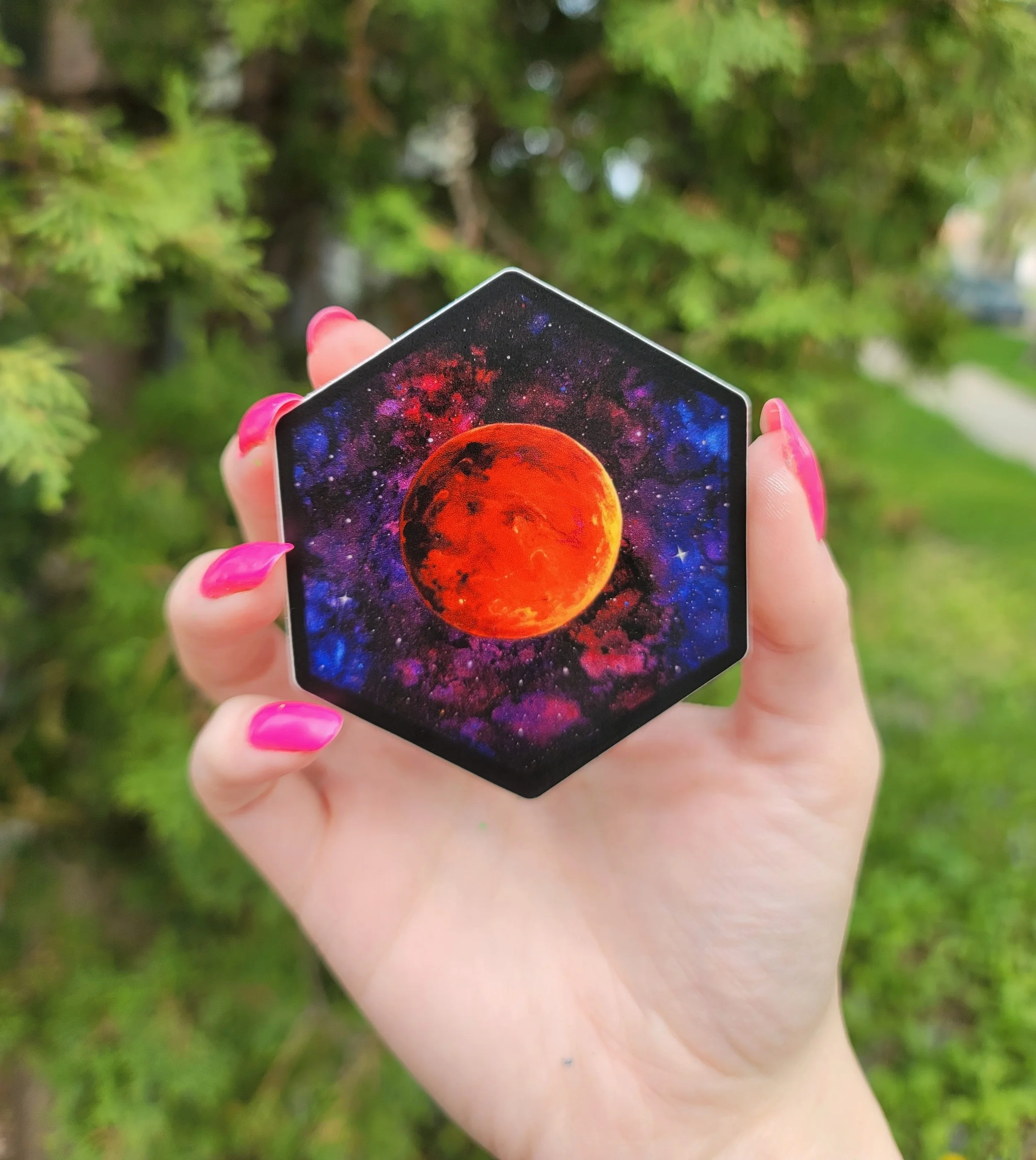 Mars Hexagon Sticker