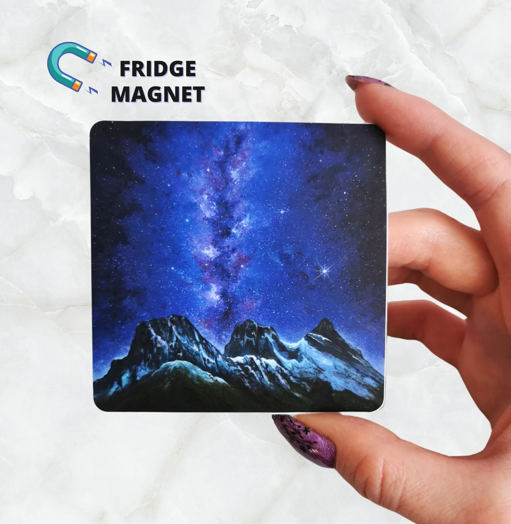 "Three Sisters Mountain" Fridge Magnet