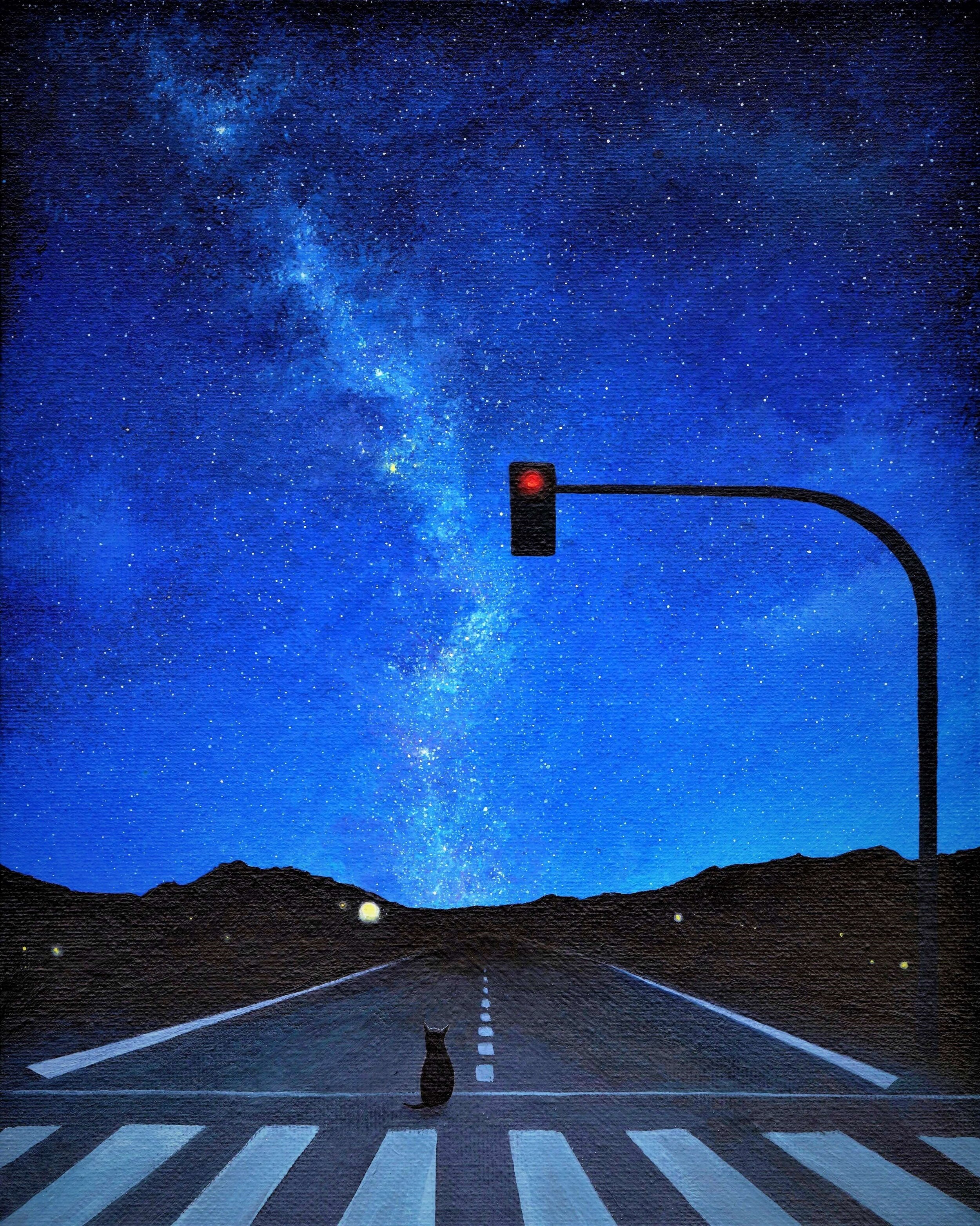 "Night Glow", Acrylic, 2017