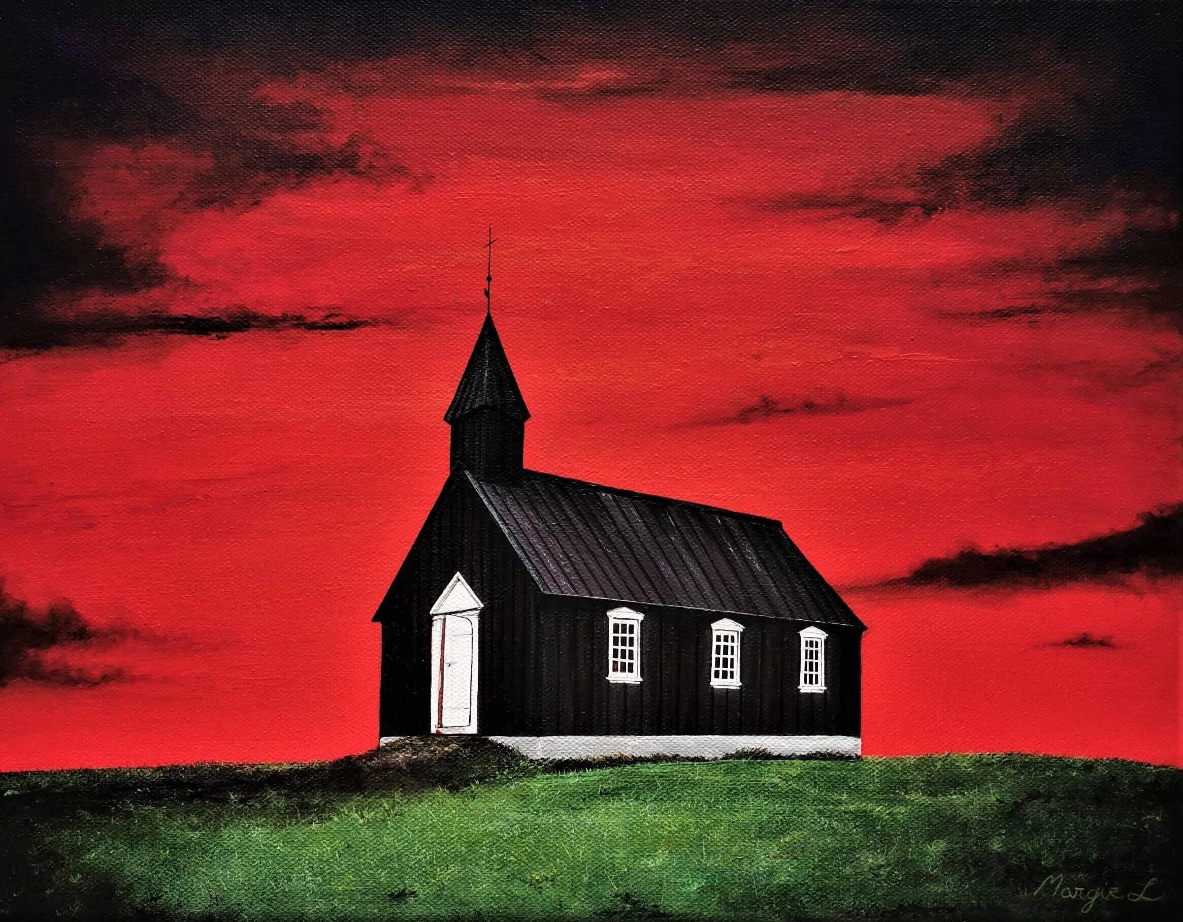 "Black Chapel", Acrylic, 2019