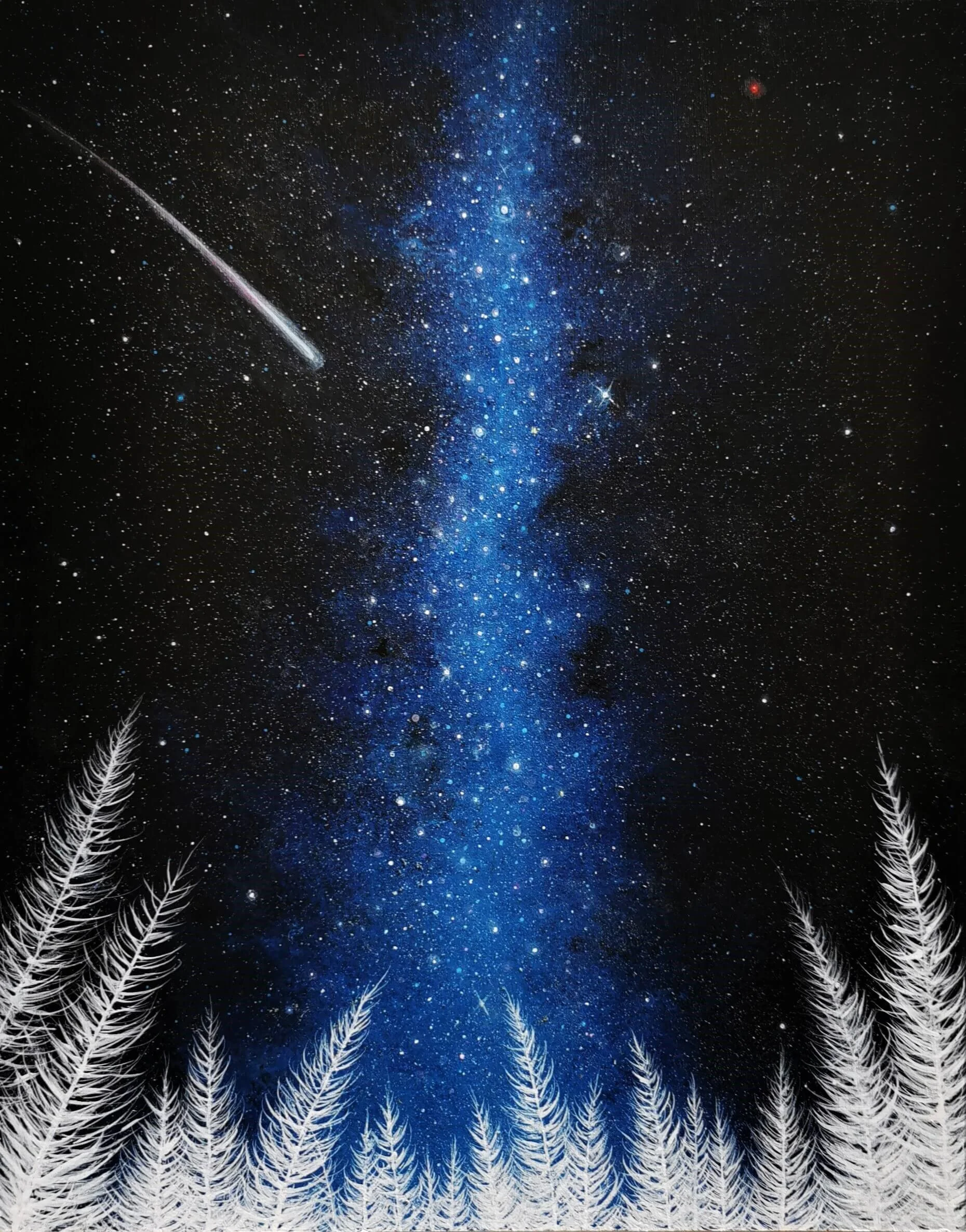 "White Forest", Acrylic, 2020