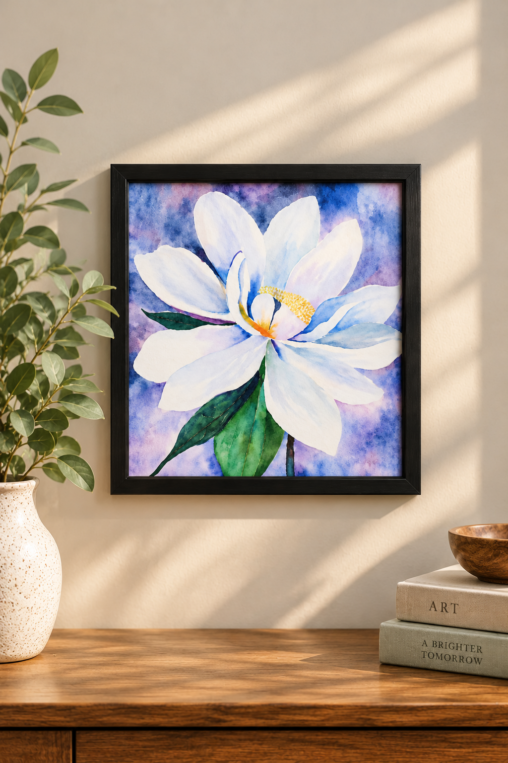 Magnolia in Moonlight | Framed Print