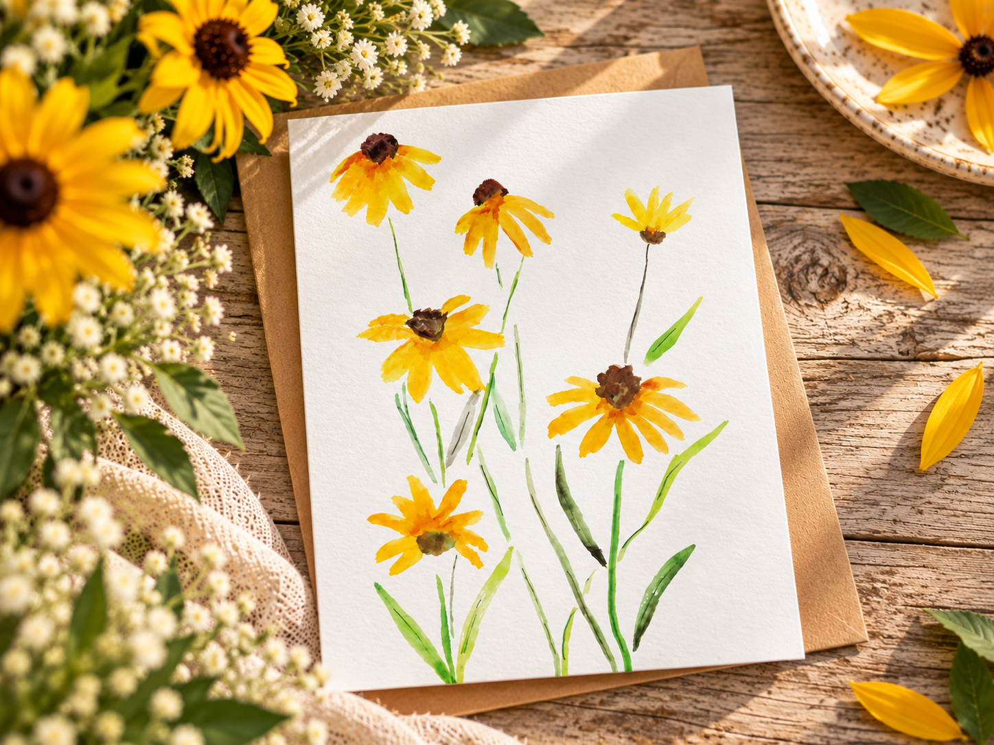 Yellow Wildflower | Greeting Card | 5×7