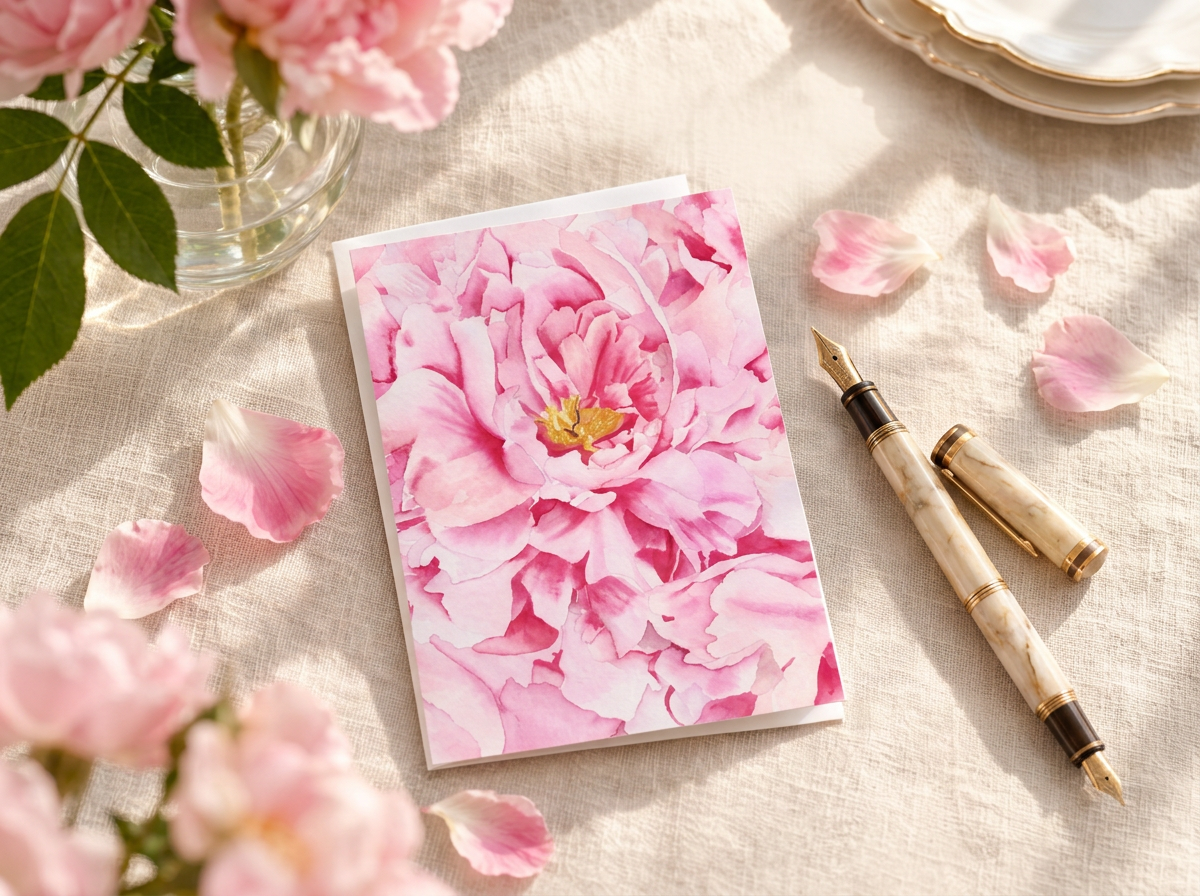 Petals Upon Petals | Floral Greeting Card | 3.5