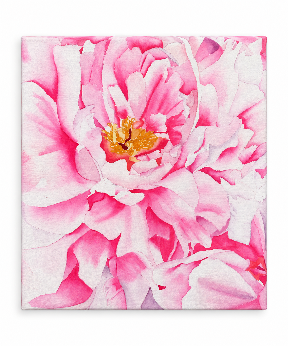 Petals Upon Petals — Watercolor Painting, 11" x 14" Canvas