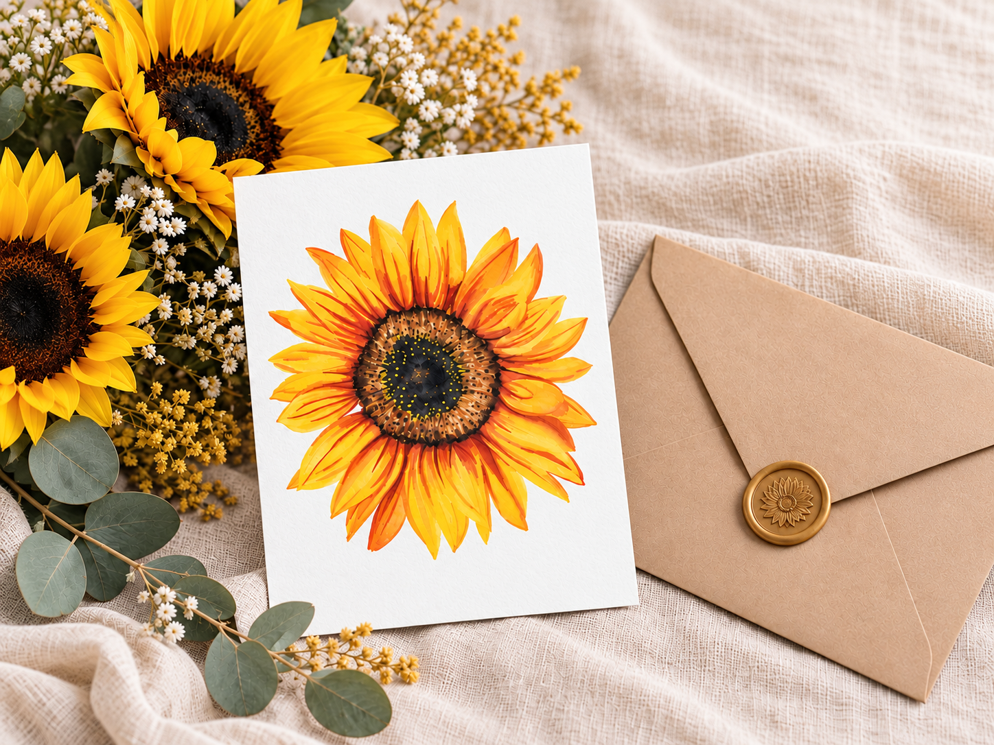 Sun-Kissed Sunflower | Greeting Card | 5x7