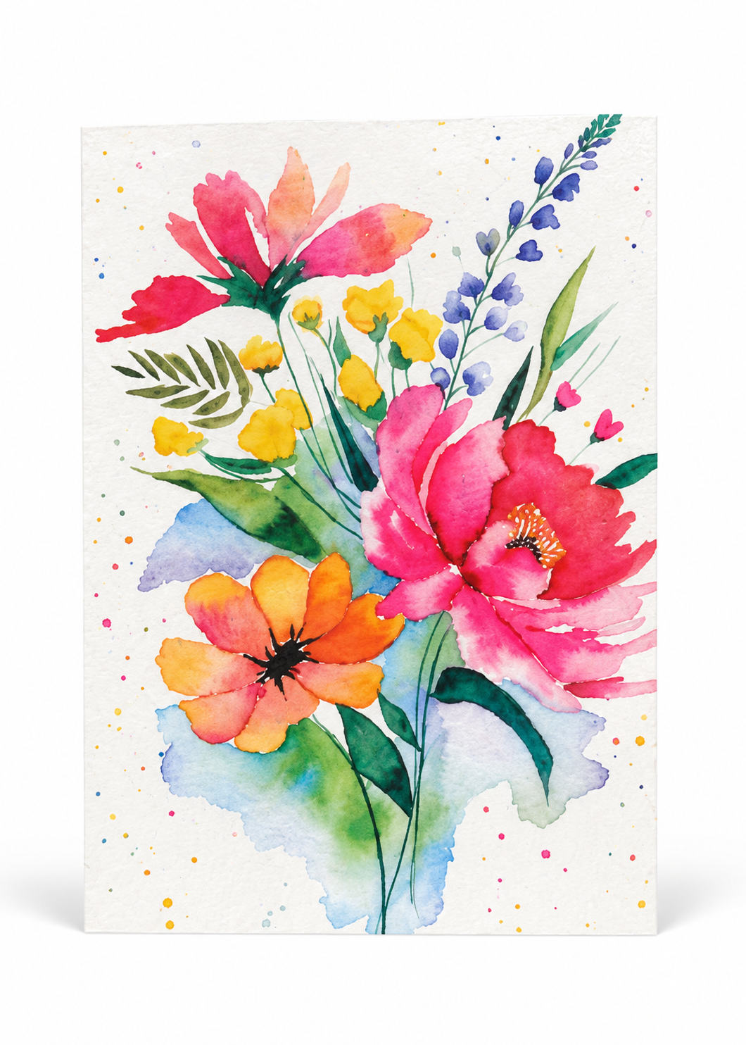 Wildflower Bouquet | Watercolor Greeting Card | 3.5x5