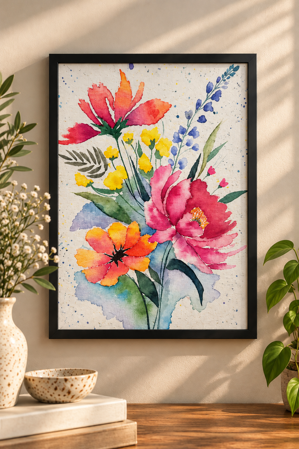 Wildflower Bouquet | Framed Print