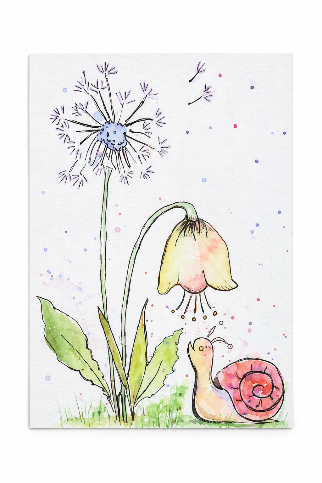Garden Daydreams Watercolor Greeting Card – 5" x 7"