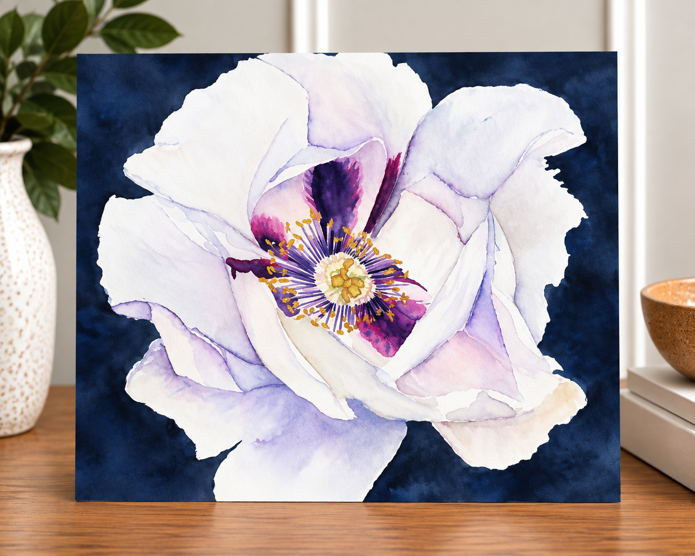 Quiet Bloom | Floral Watercolor Print | 8x10