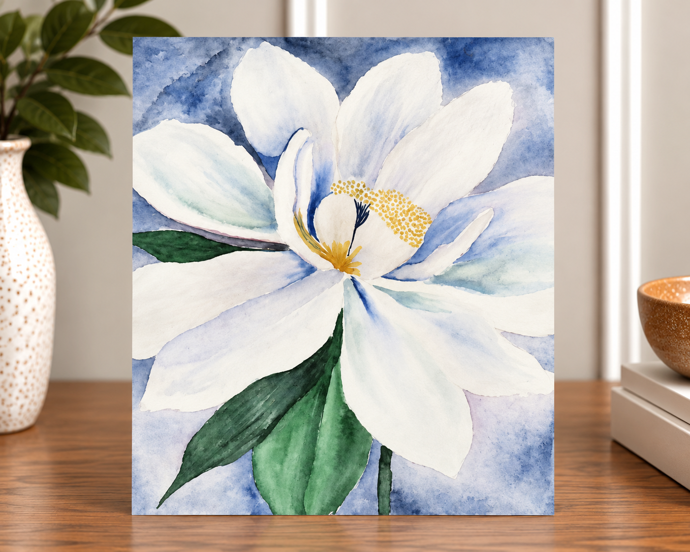 Moonlight in Magnolia | Watercolor Print | 8x10