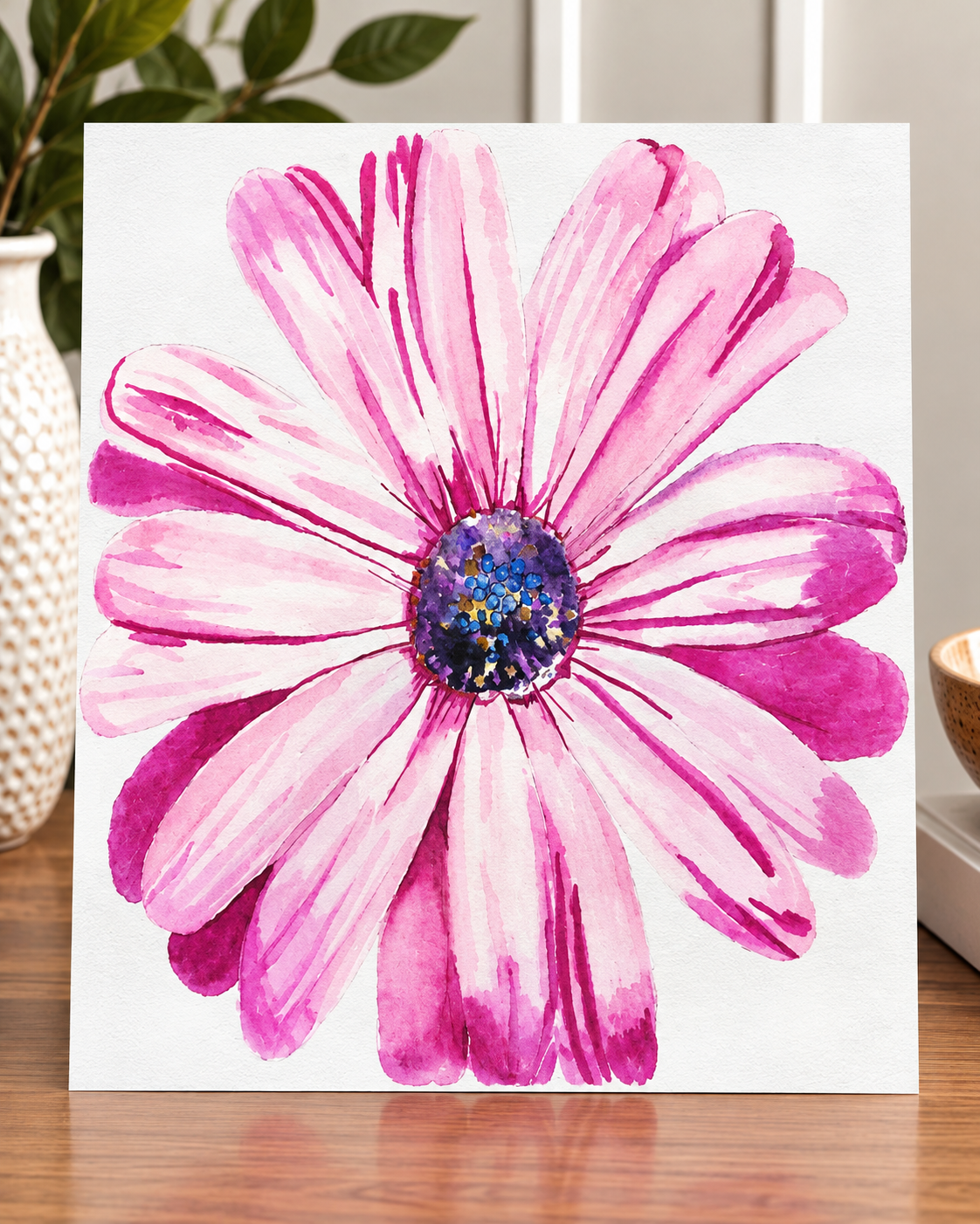 Pink Radiance | Pink Floral Watercolor Print | 8x10