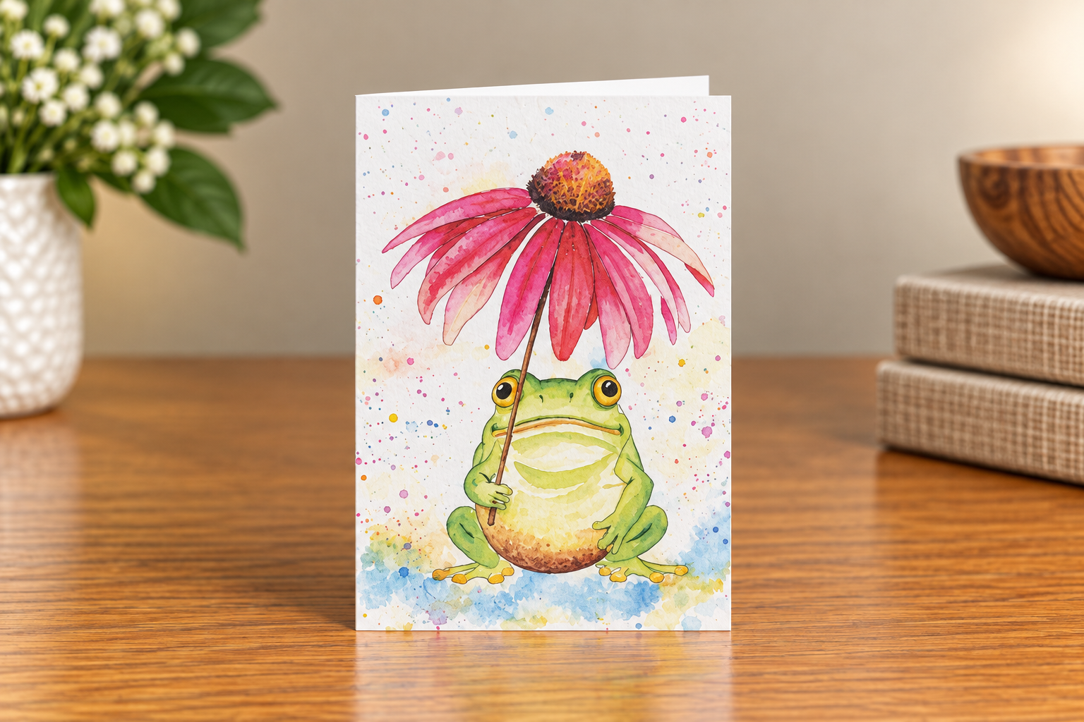 Under the Coneflower | Watercolor Greeting Card | 3.5×5