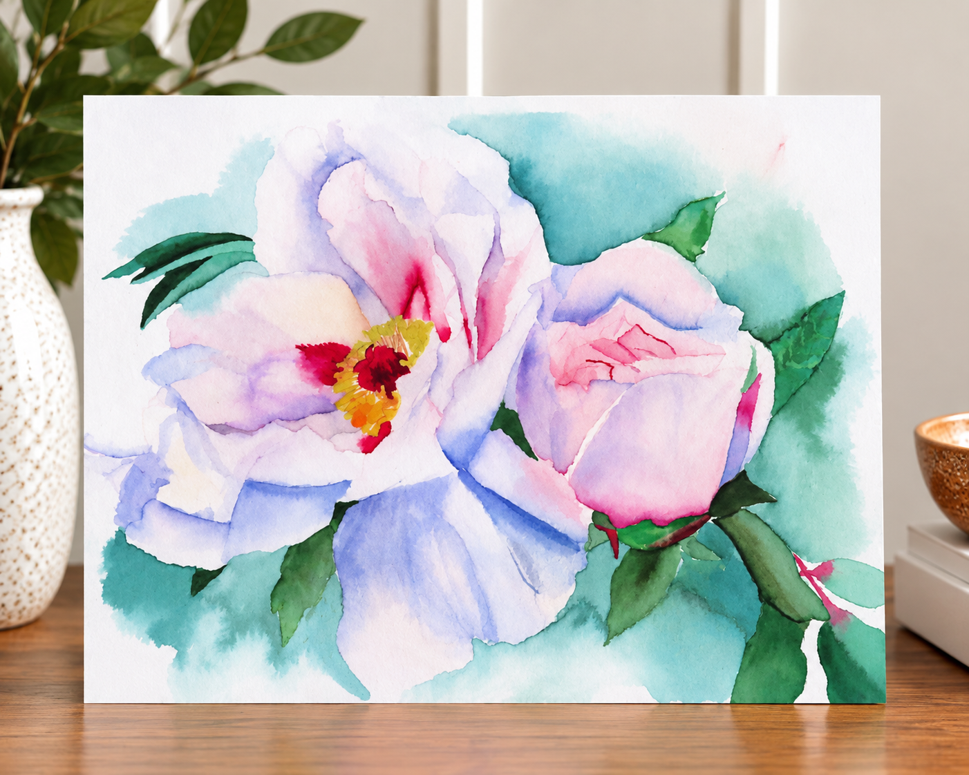 Garden Afterglow | Floral Watercolor Print | 8x10