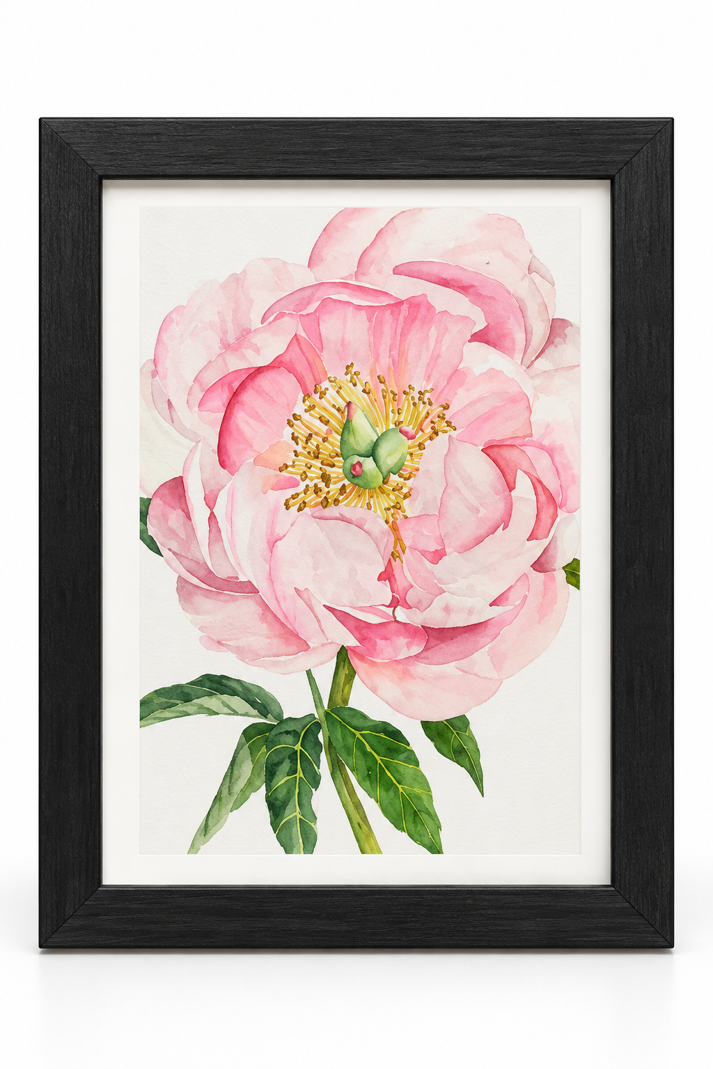 Pretty in Peony | Framed Watercolor Print | 5x7
