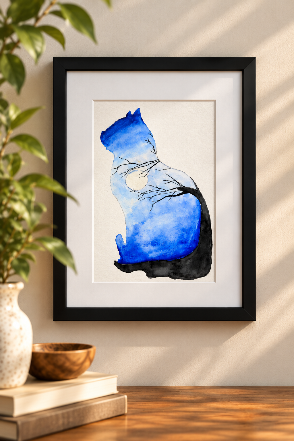Blue Whiskers | Framed Print