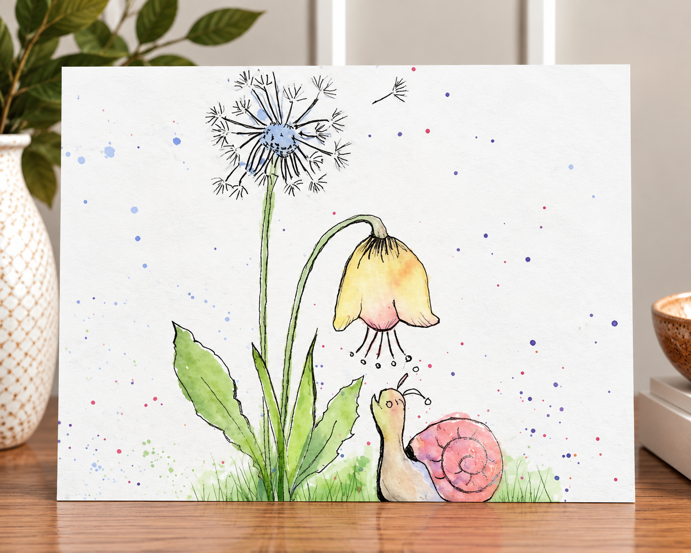 Garden Daydream | Whimsical Watercolor Print | 8x10