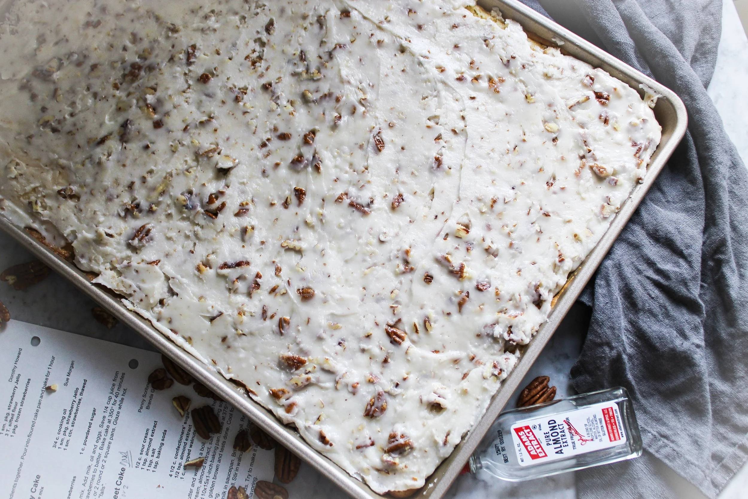 WHITE TEXAS SHEET CAKE