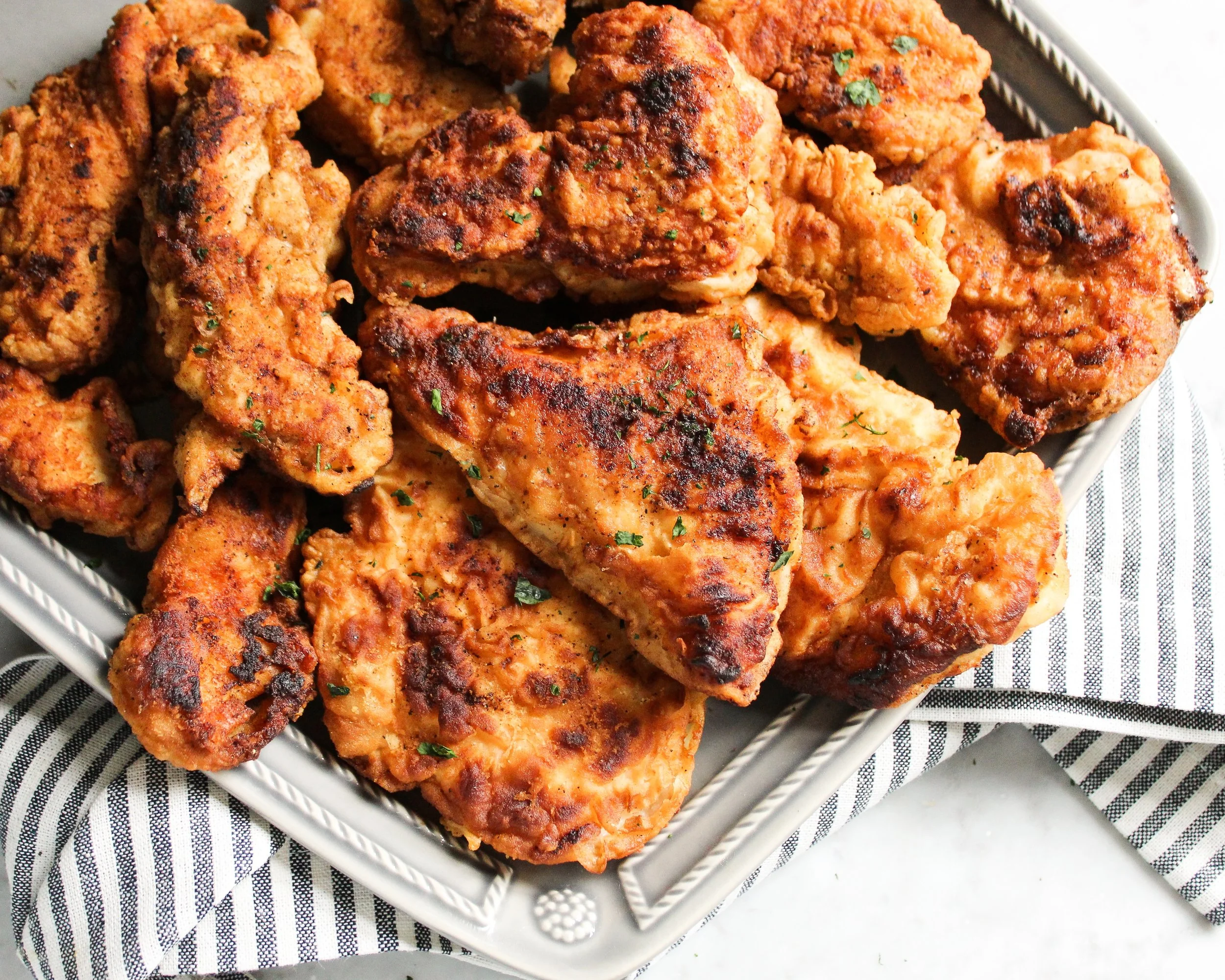AUNT BARB’S BONELESS FRIED CHICKEN