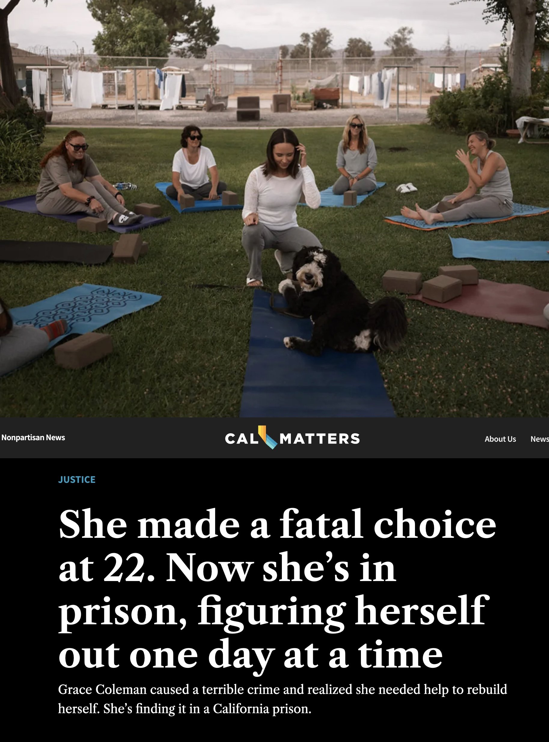 Grace Coleman forges forward in prison after committing a terrible crime. She embraces sobriety, recovery and mental wellbeing. She accepts her rehabilitation and parole opportunities with humility and remorse.