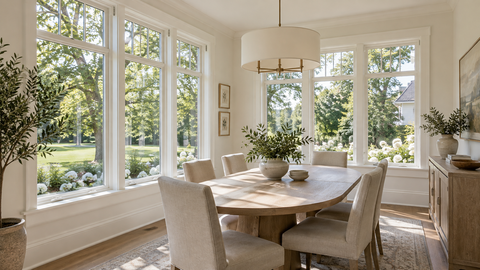 Freshly cleaned interior windows by RWC after professional residential window cleaning.
