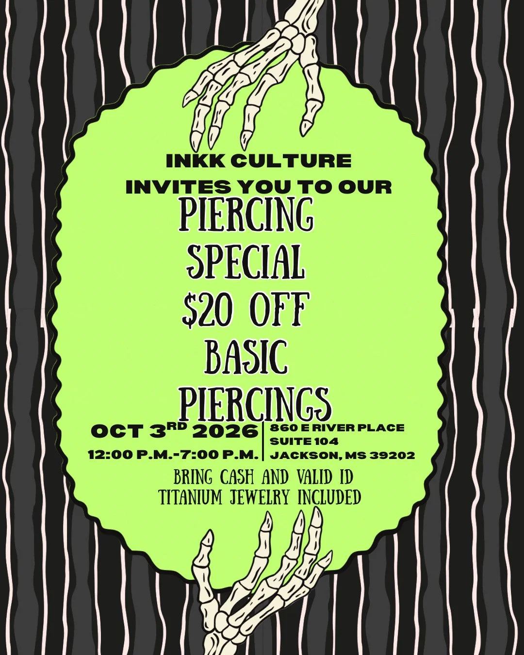 Piercing Special - $20 OFF