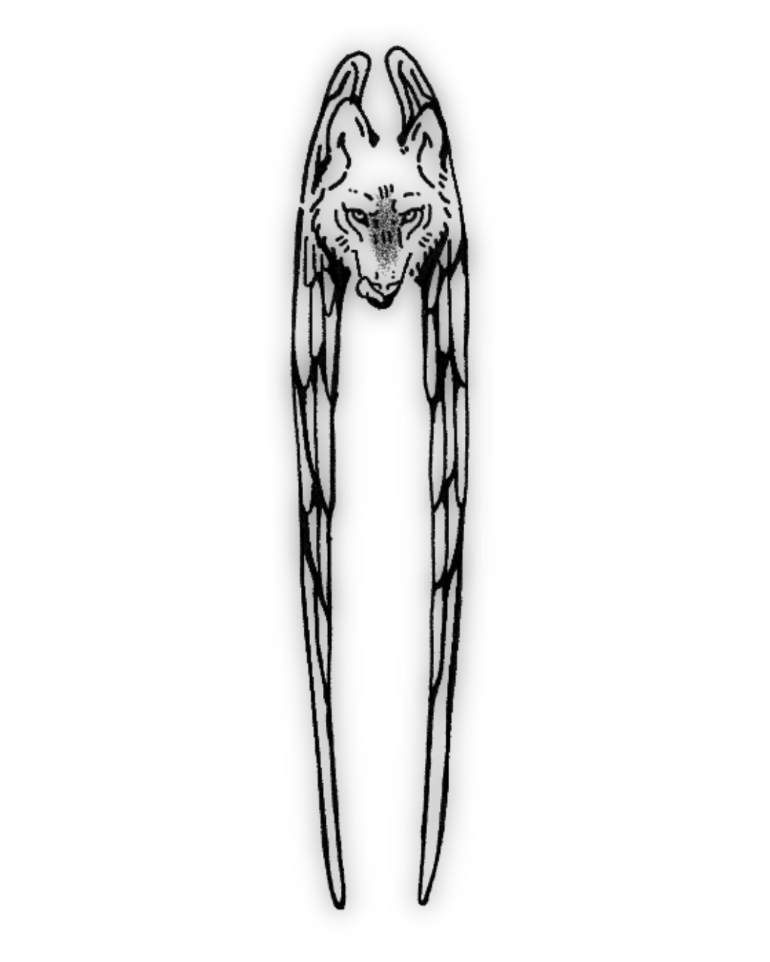 A silhouette of a person standing on a rocket launcher pointing upwards against a black background.