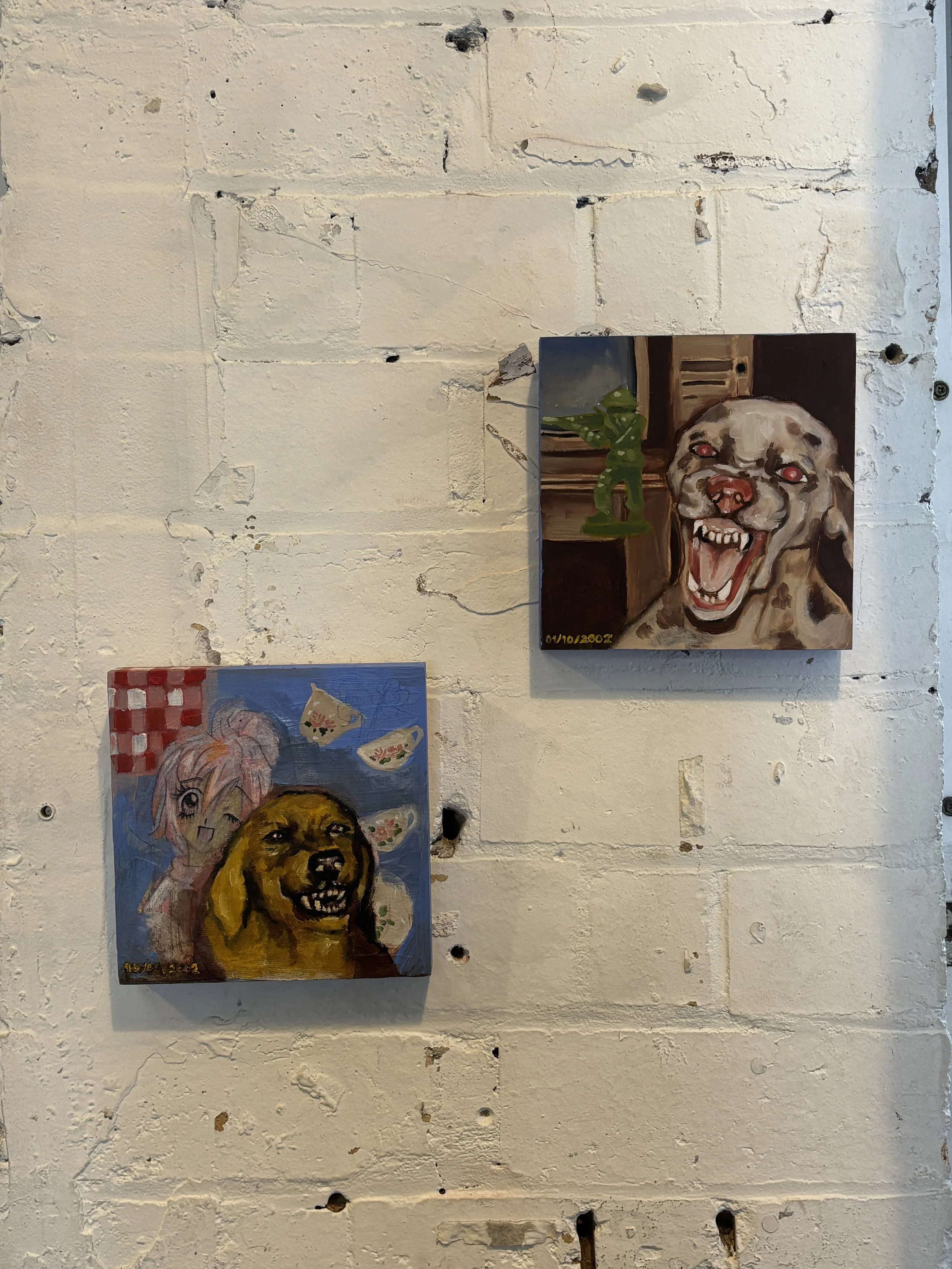 nostalgic painting. small artwork oil painting. 2000s nostalgia. 