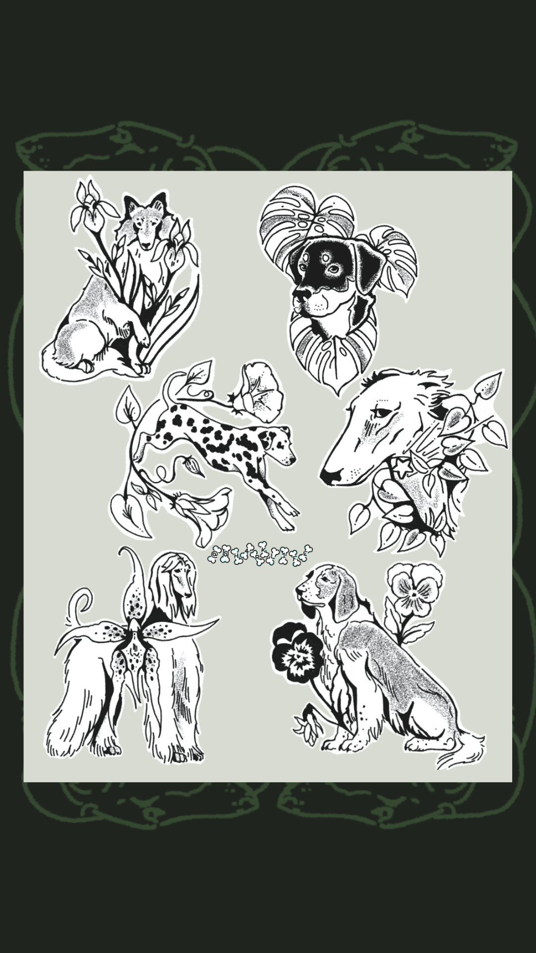 dog tattoos by bowie d. black and grey dog tattoos.