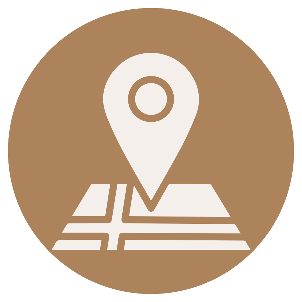 Map with location pin icon indicating navigation or directions.