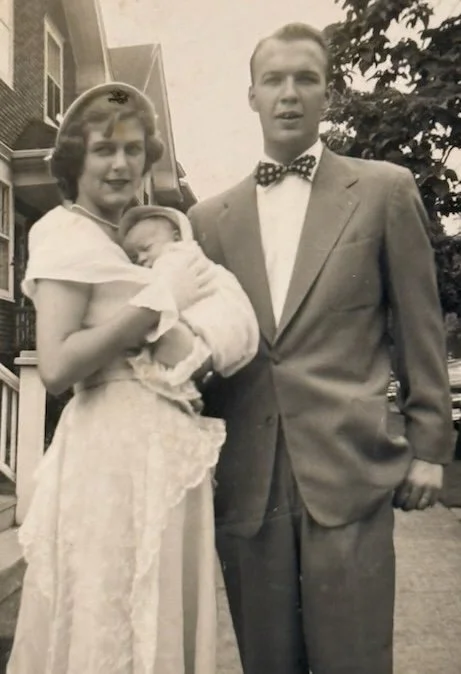 Proud parents, Marie and Don, 1951.