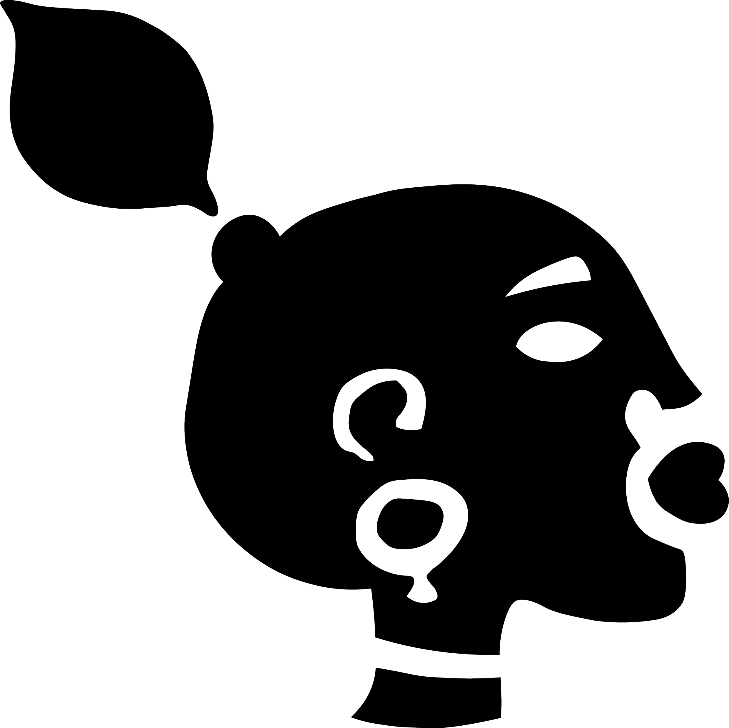 Black background with outlines of various speech bubbles and shapes in white.