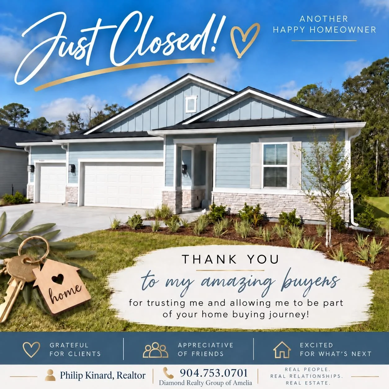 SOLD! 🏡🔑
There&rsquo;s nothing better than helping friends find a place to call home. I&rsquo;m so grateful to my buyers for trusting me to guide them through this purchase. Congratulations on your beautiful new home &mdash; and thank you for allow