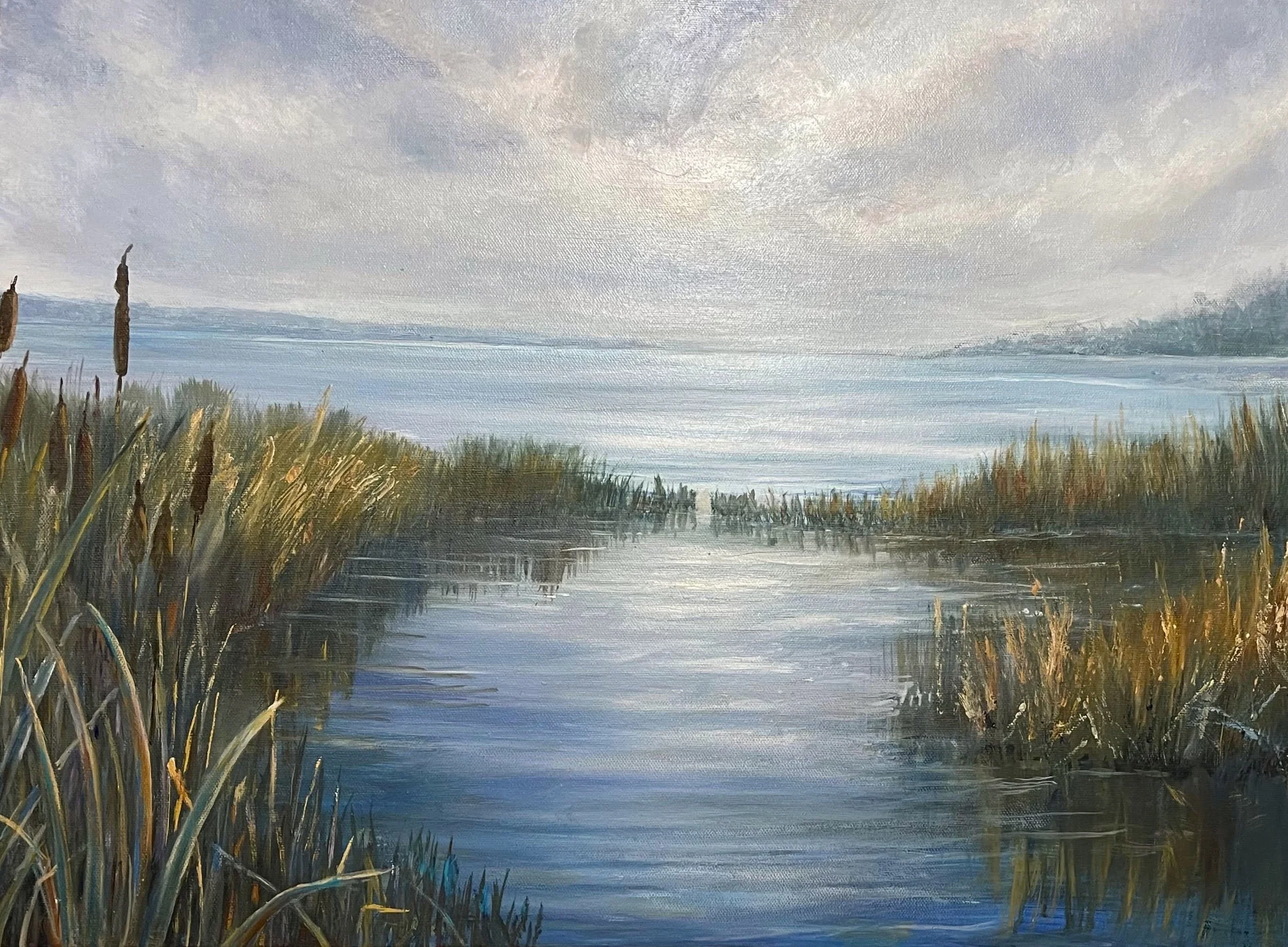 Water & Grasses, oil, 18 X 24 in.