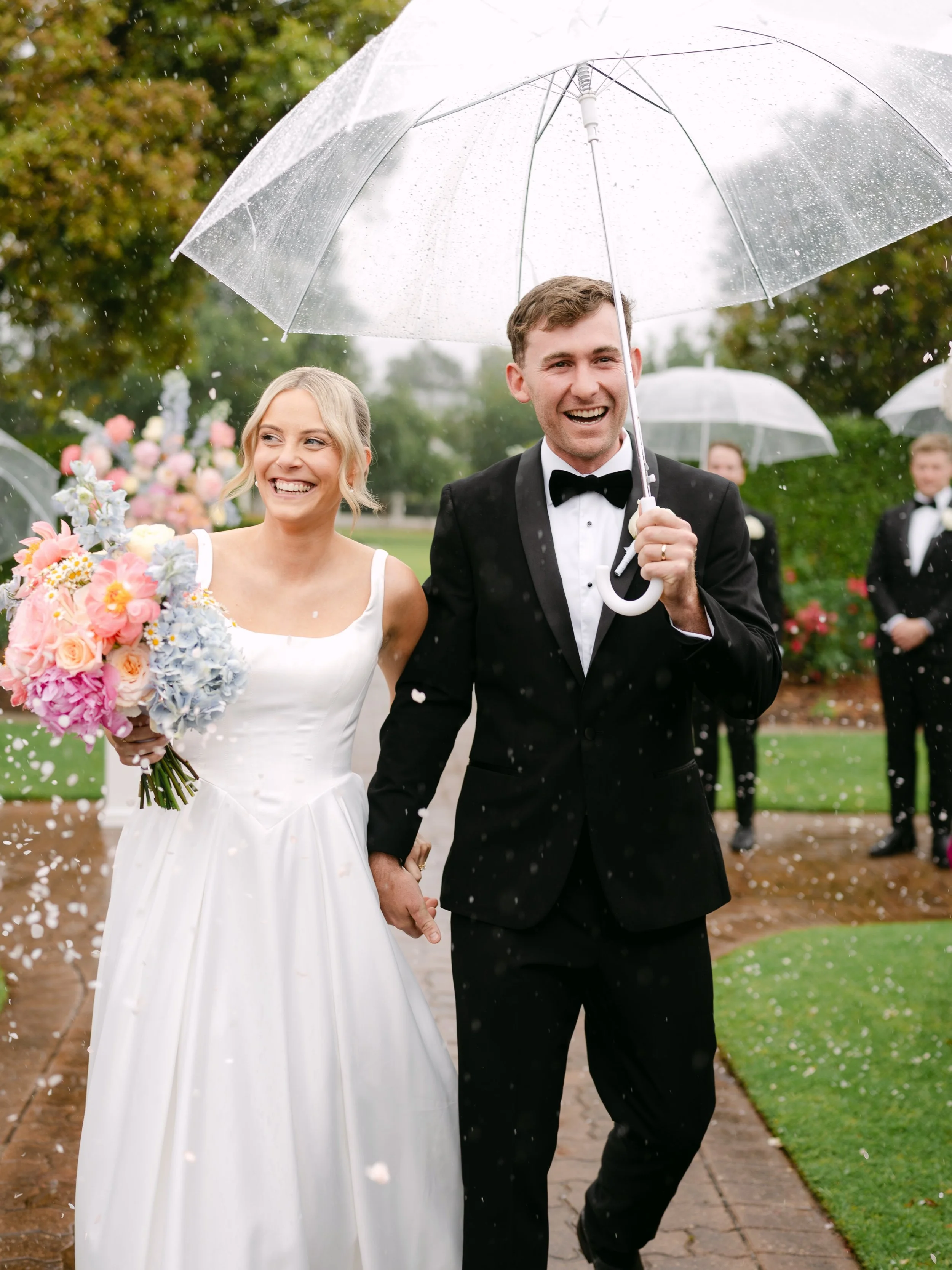 Nobody hopes for rain on their wedding day.

But here&rsquo;s your reminder of the reason you&rsquo;re having a wedding in the first place: to marry the love of your life.

Read that again.

Rain can feel disappointing, stressful and upsetting, espec